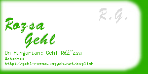 rozsa gehl business card